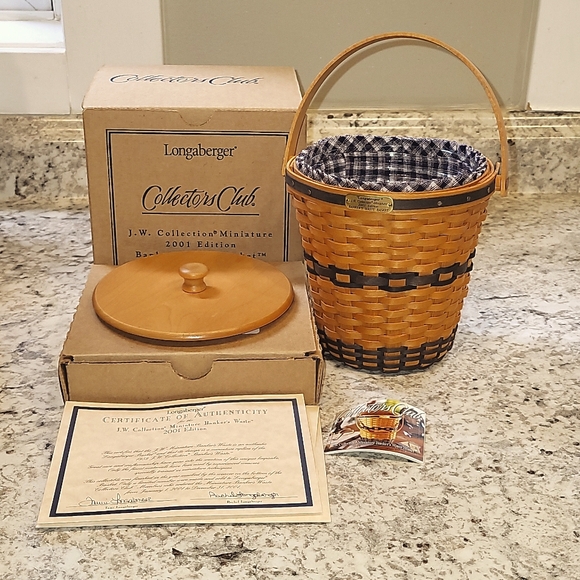 Longaberger Collectors Club Miniature Bankers Waste Basket